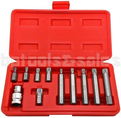 SOCKET SET SPLINE BIT 12PT 11PC