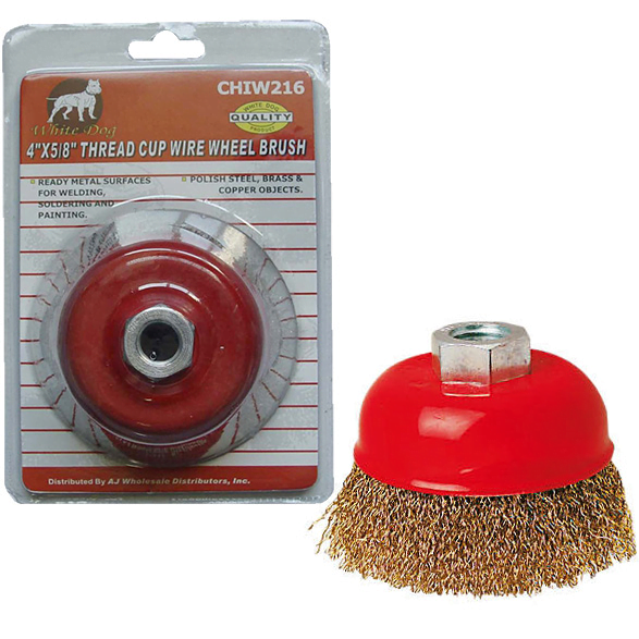 WIRE BRUSH CUP 4X5/8IN C.H