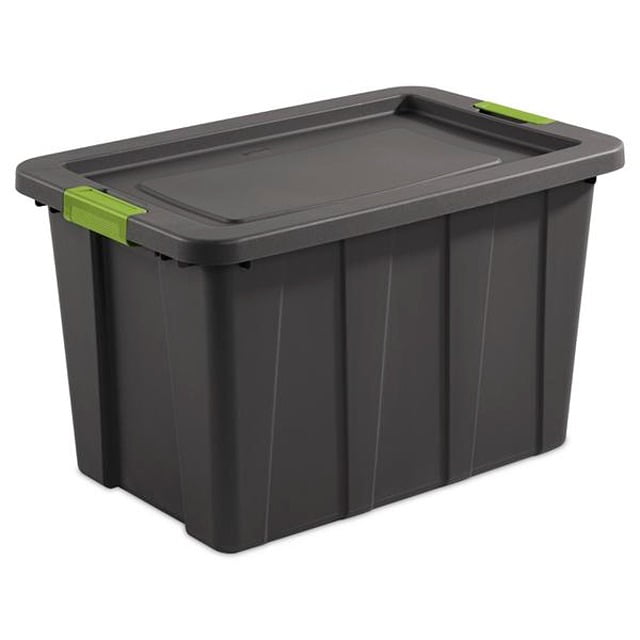 30 GALLON LATCHING TUFF1 TOTE FLAT GRAY LID & BASE