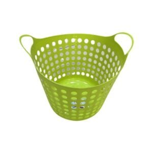 PLASTIC BASKET W/HANDLES 28x25x20CM ASST