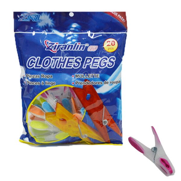 PLASTIC 20PC CLOTHES PEGS