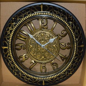 WALL CLOCK ROUND BRONZE/GOLD 12INCH