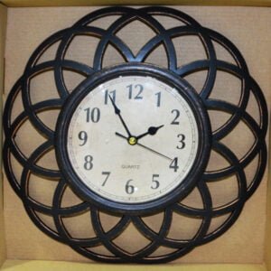 WALL CLOCK ROUND BROWN 10INCH