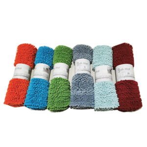 BATHROOM MAT CHENILLE MICROFIBRE 20"x32" ASST