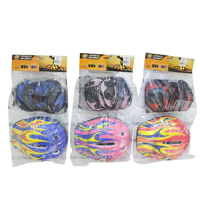 KIDS HELMET SET ASST W/KNEE & ELBOW PADS