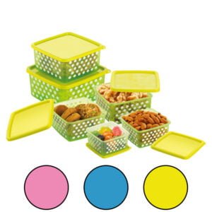 PLASTIC 6PC FRESIA CONTAINER SET SET ASST SIZES & PRINTED