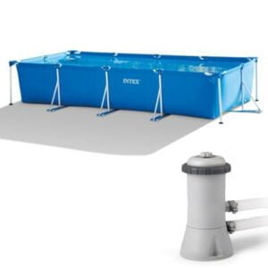 RECT FRAME POOL SET (W/FILTER PUMP) 14'9?"x7'2?"x33"