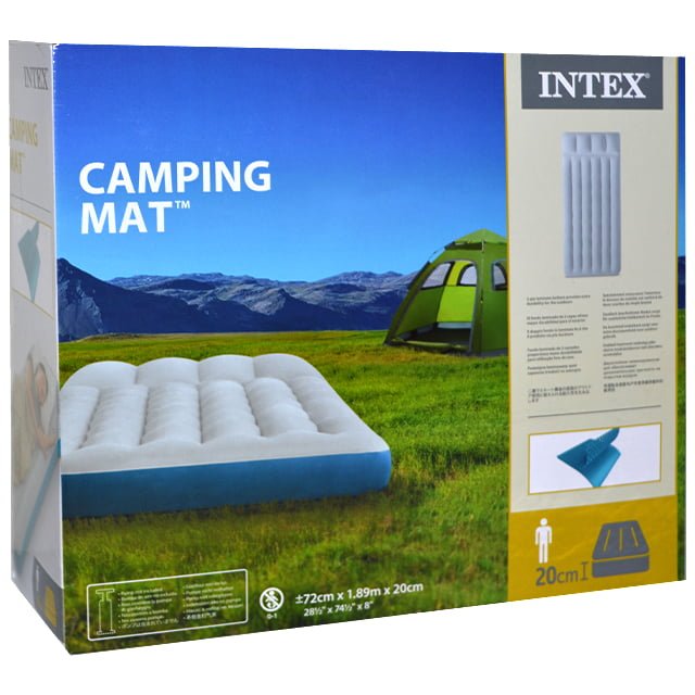 CAMPING MAT W/BUILT IN PILLOW 28"x74"x8"