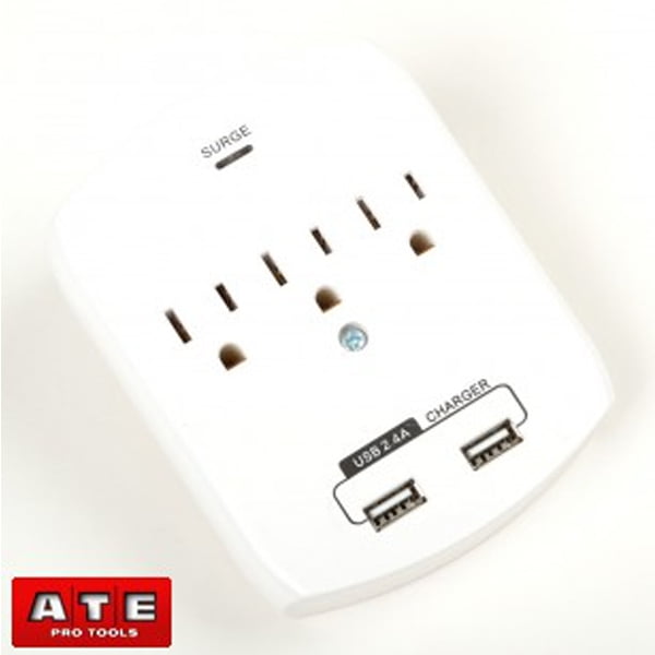 3 OUTLET WALL ADAPTER SURGE PROTECTOR WITH