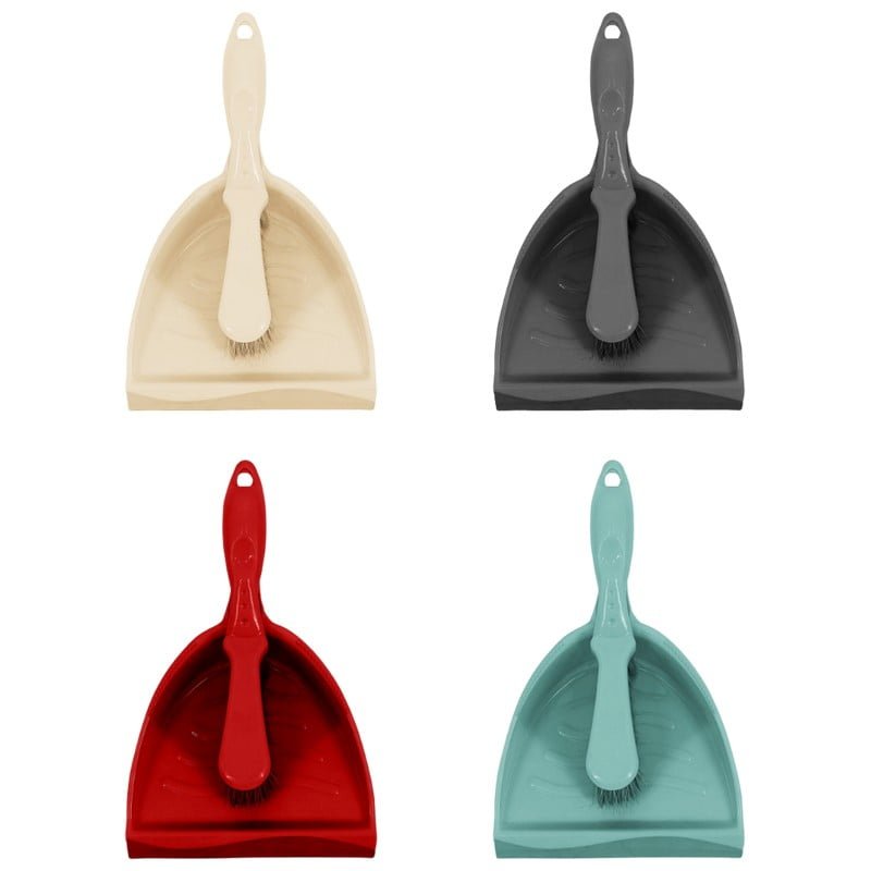 CLEAR DUSTPAN WITH BRUSH