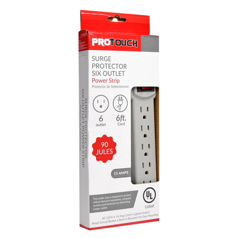 POWER STRIP SURGE PROTECTOR 6FT 6 OUTLET