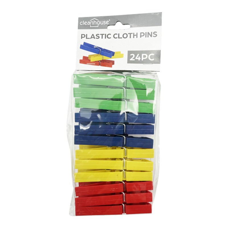 PLASTIC CLOTHES PINS 24PC