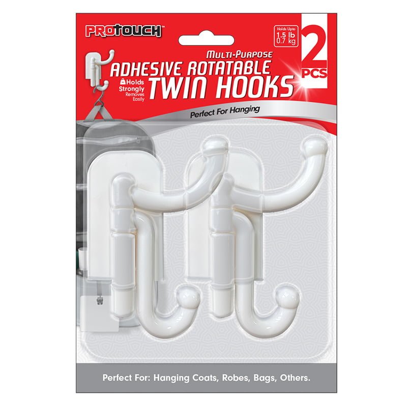 ADHESIVE ROTATABLE HOOKS 2PK