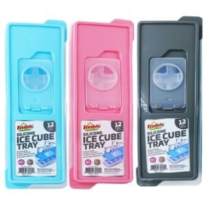ICE CUBE TRAY SILICONE W/VENT LID