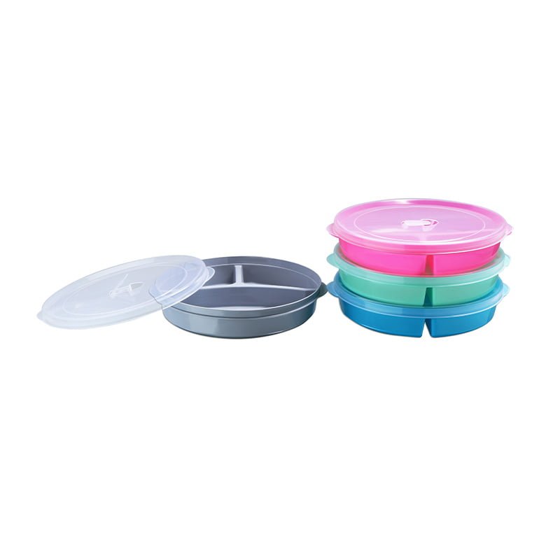 FOOD CONTAINER 3 COMPARTMENT ROUND