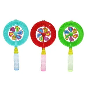 PINWHEEL BUBBLE WAND 3 ASST