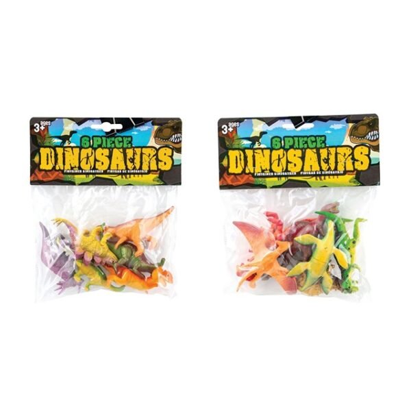 DINOSAUR FIGURES 2 ASST 6PC