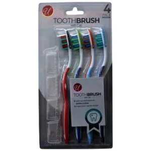 TOOTH BRUSH 4PK W/CAP