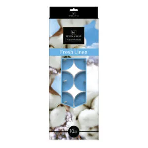 CANDLE TEALIGHT FRESH LINEN 10PK