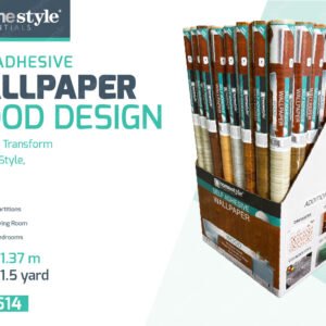 SELF ADHESIVE PAPER WOOD DESIGN 45cm x 1.37M ASST