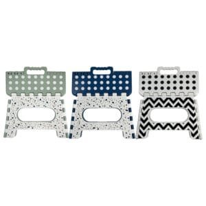 FOLDING STEP STOOL W/PRINT 9"