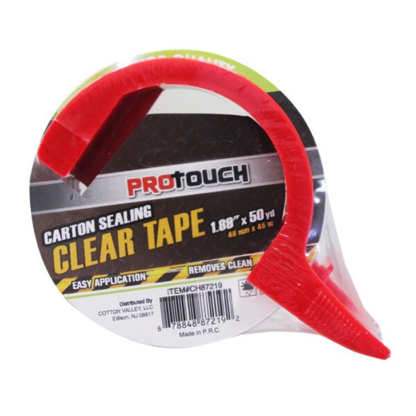 TAPE 2"X50YD SUPER CLEAR W/DISPENSER