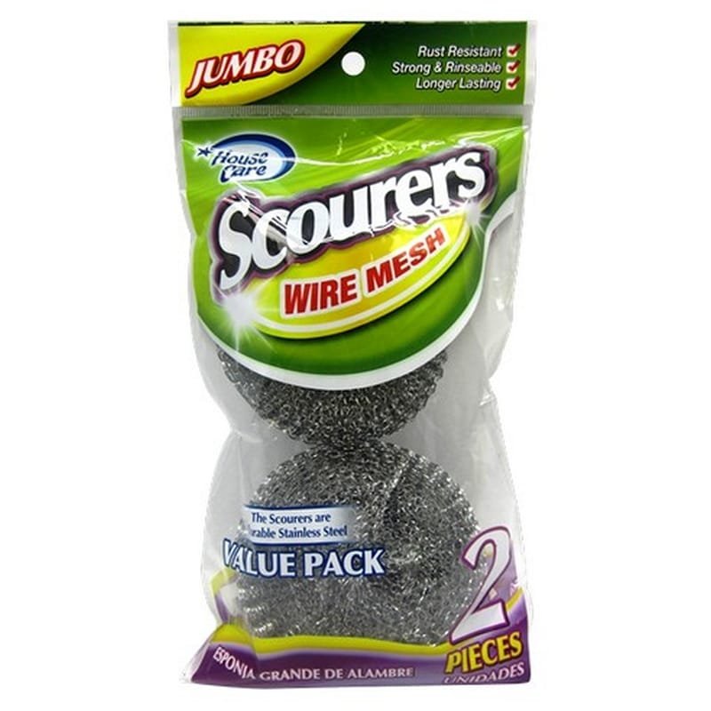SCOURER 2PK STAINLESS STEEL