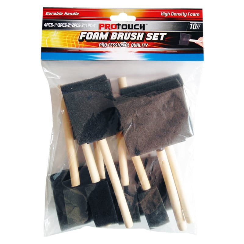 FOAM PAINT BRUSH 10PC SET