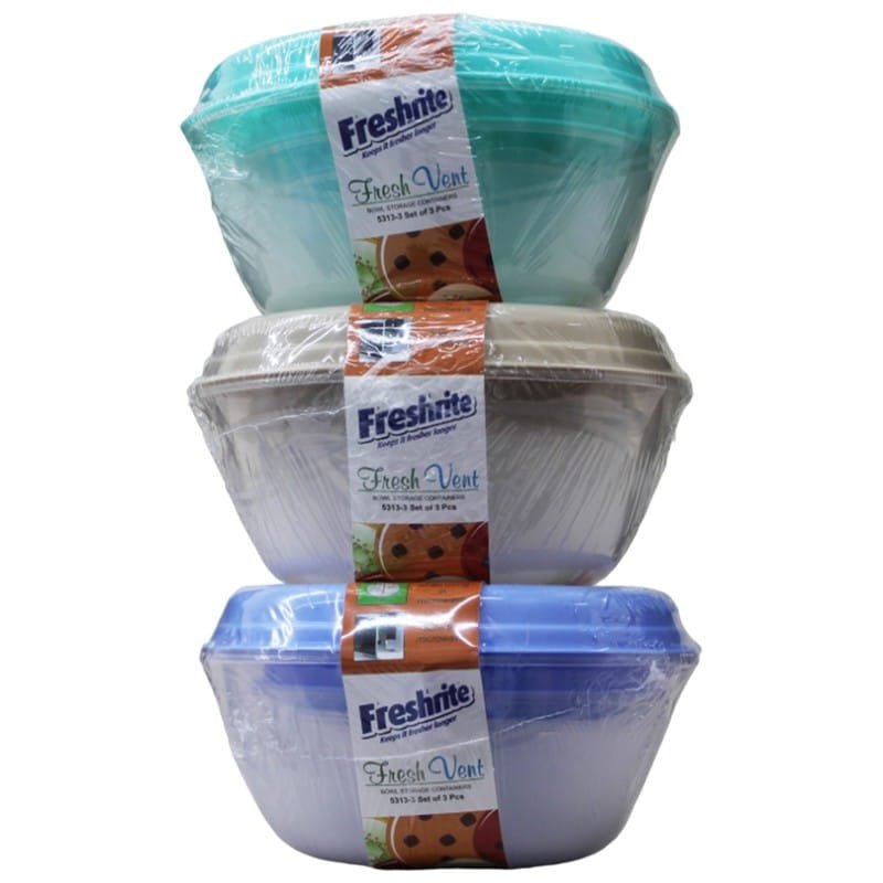 FOOD CONTAINER W/VENT 3PK ROUND