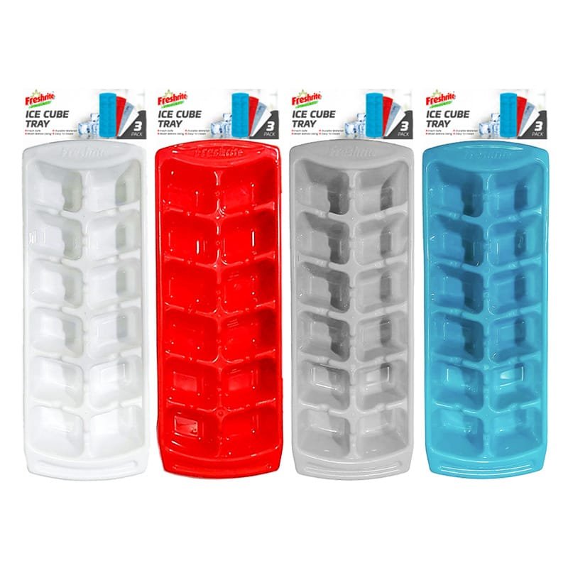 ICE CUBE TRAY SET 12 MOLDS 3PC