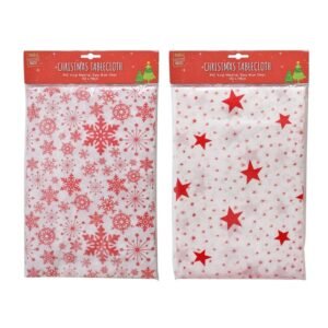 TABLE CLOTH RED RECTANGLE 2 ASST