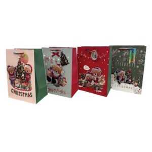 GIFT BAG 3D XMAS PRINTS LARGE ASST