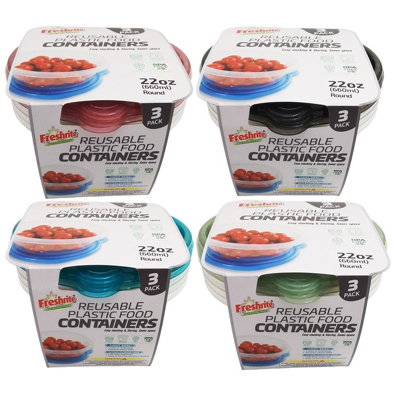 FOOD CONTAINER 3PK 22oz/660ML