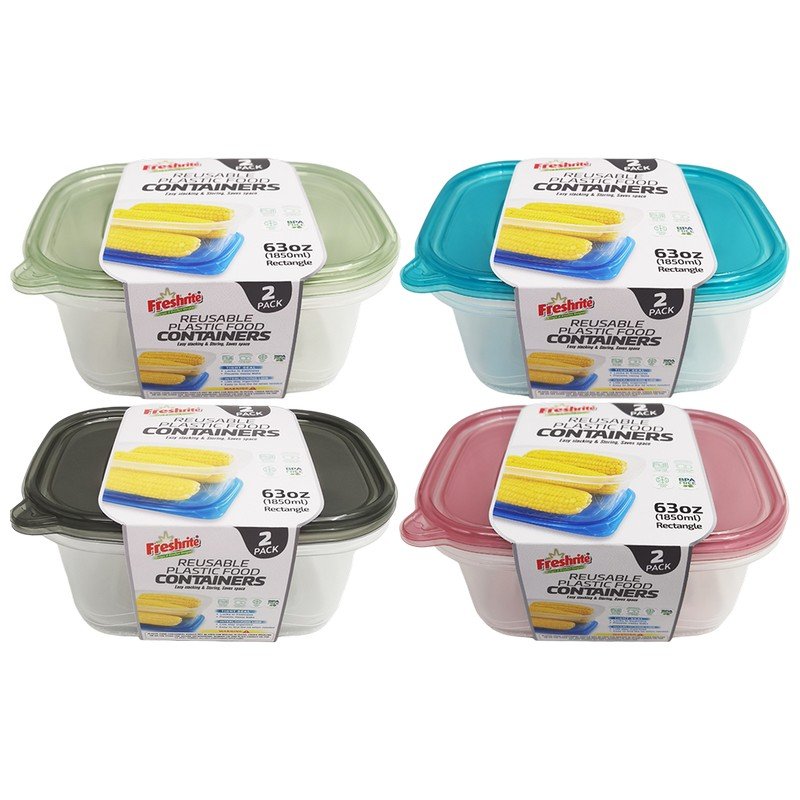 FOOD CONTAINER 2PK 63oz/1850ML