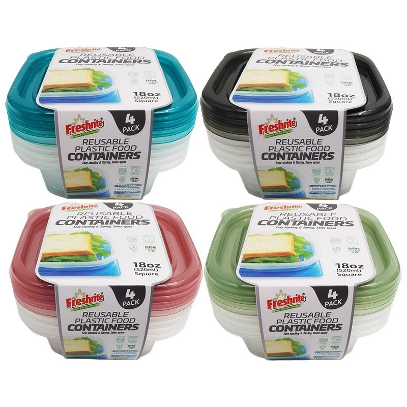 FOOD CONTAINER 4PK 18oz/520ML