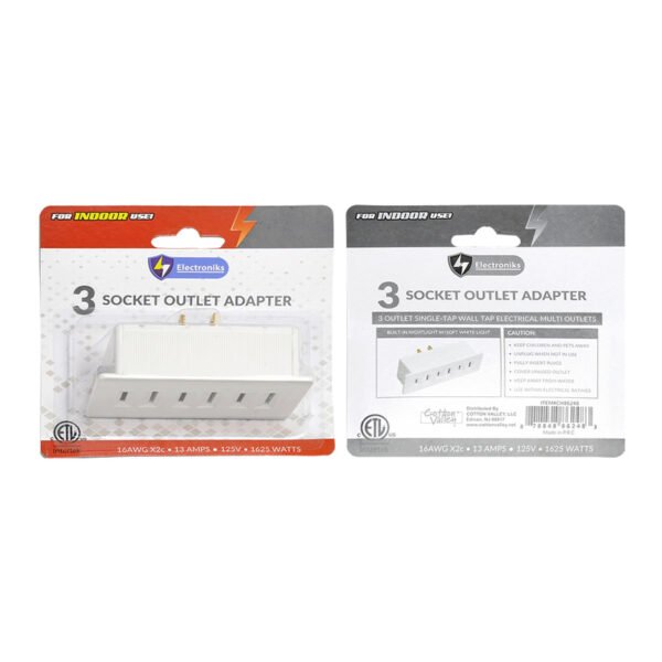 3 OUTLET ADAPTER WALL TAP