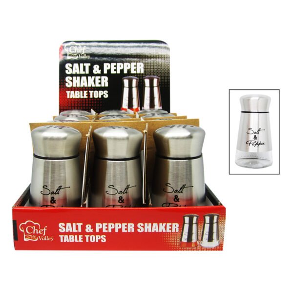 GLASS SPICE JAR SS CASED