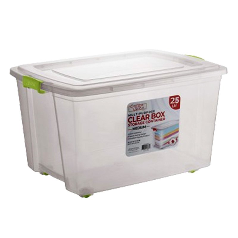 STORAGE TOTE WITH WHEELS 25L
