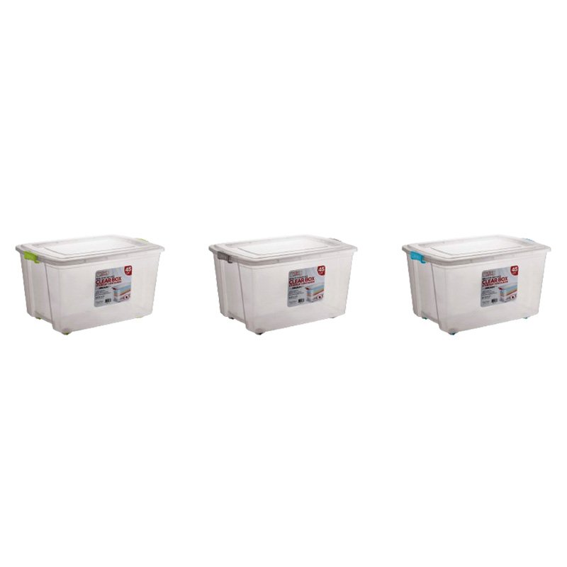 STORAGE TOTE W/WHEELS 45L