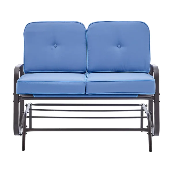PATIO BENCH GLIDER ROCKING LOVESEAT BLUE
