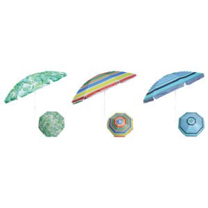 BEACH UMBRELLA 6 FEET ASSORTED COLORS PRINT