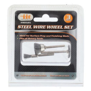 WIRE WHEEL SET 1/8 SHANK STEEL 3PC