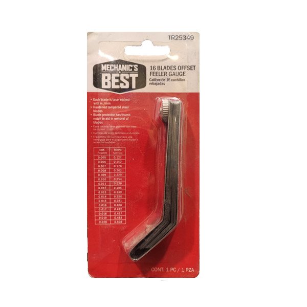 FEELER GAUGE 16 BLADE OFF SET