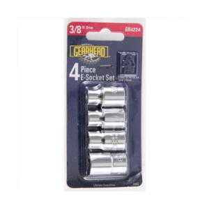 E SOCKET SET 4PC E8-UP 3/8" DR