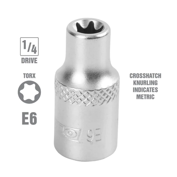 SOCKET TORX FEMALE E6 X 1/4DR