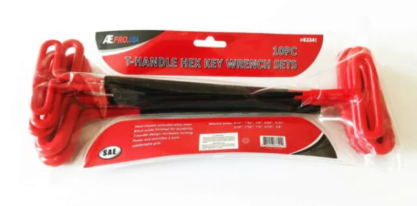 HEX KEY SET 10PC T-DIPPED 10PC