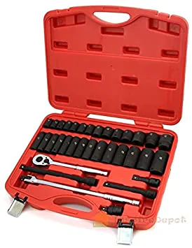 SOCKET SET 34PC 1/2DR IMP SH/DP MM