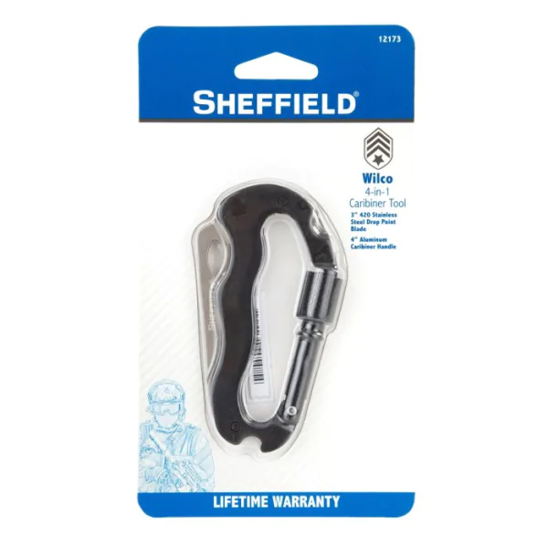 KNIFE CARIBINER WILCO 4N1 MULTI SHEFF