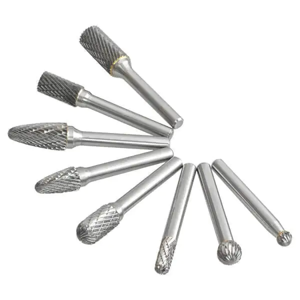 DRILL BIT BURR CARBIDE 8 PC SET, DOUBLE CUT