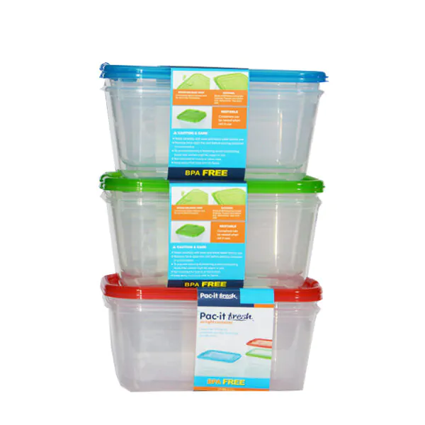 PLASTIC PAC IT FRESH CONTAINER RECT 960ML 2PK